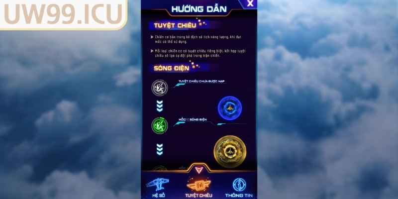 Tăng đạn khi chơi King Of The Sky UW99